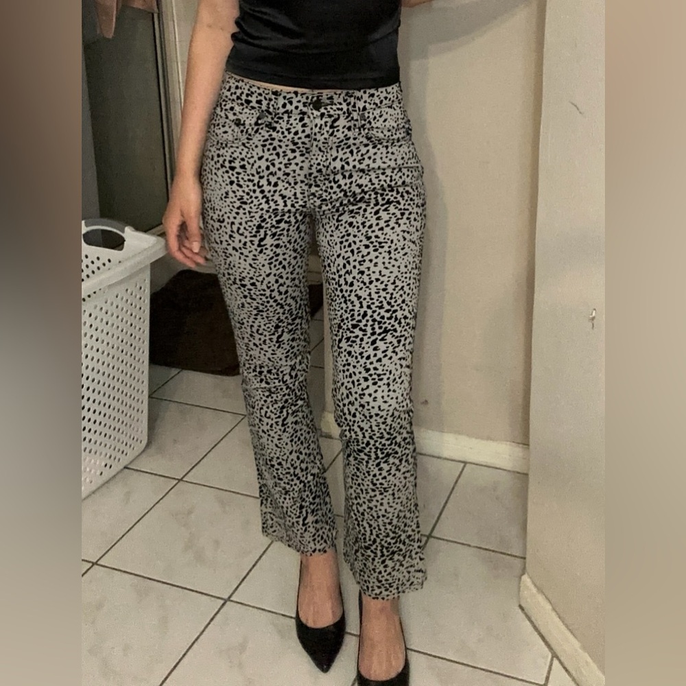 Rag & Bone Hana Grey Cheetah Jeans Size 24